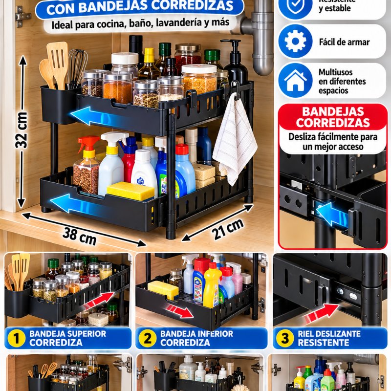 ORGANIZADOR MULTIUSOS CORREDIZO
