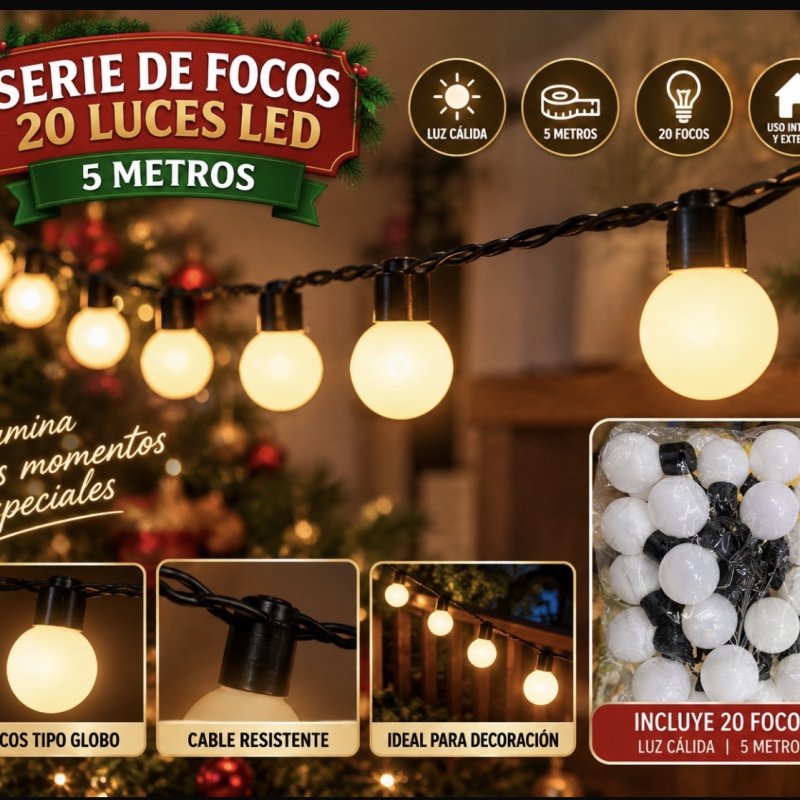 SERIE 20 FOCOS CÁLIDA
