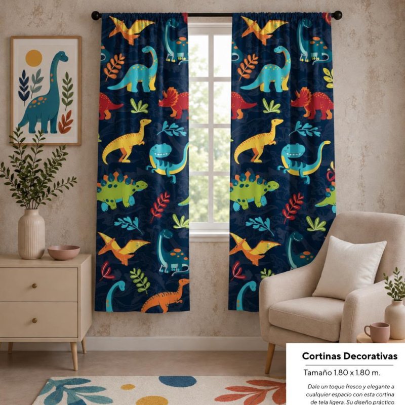 PARES CORTINAS DINO