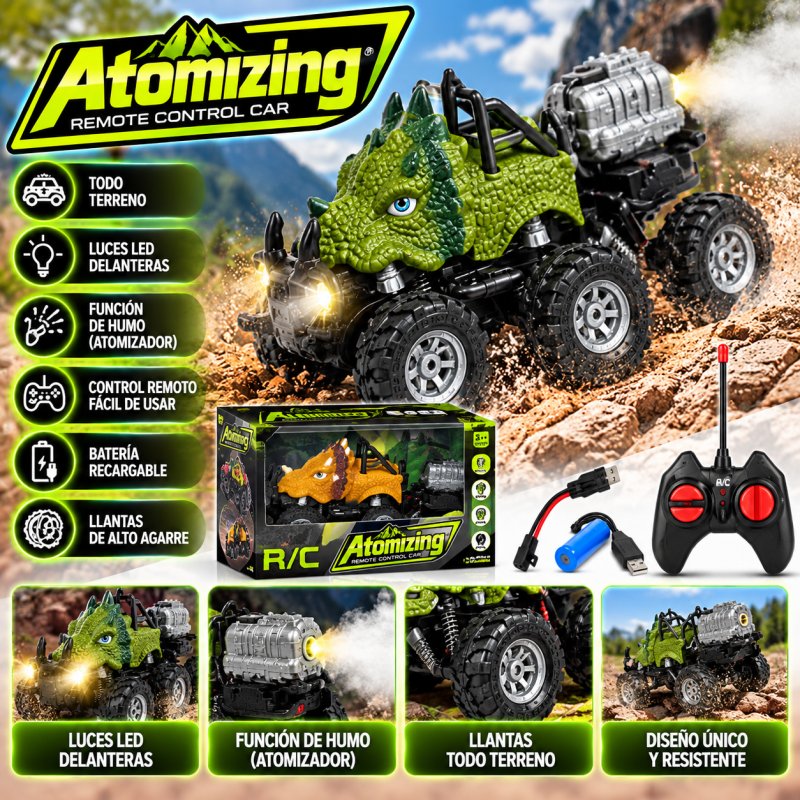 CARRO CONTROL REMOTO DINOSAURIO
