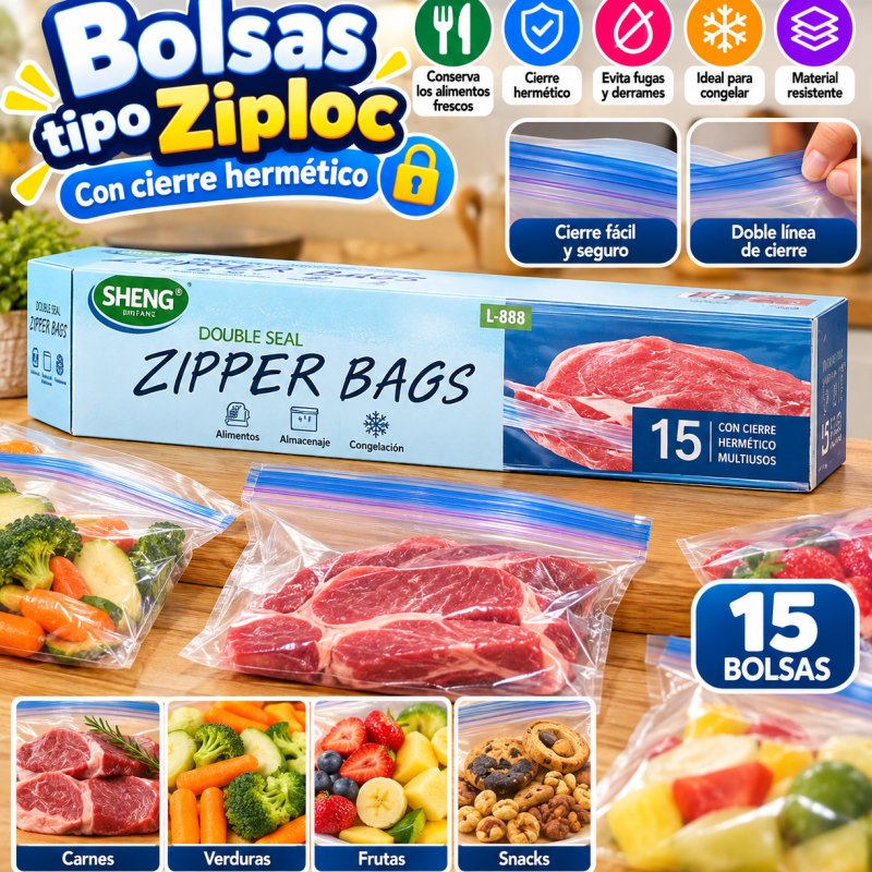 BOLSA TIPO ZIPLOC 16X14