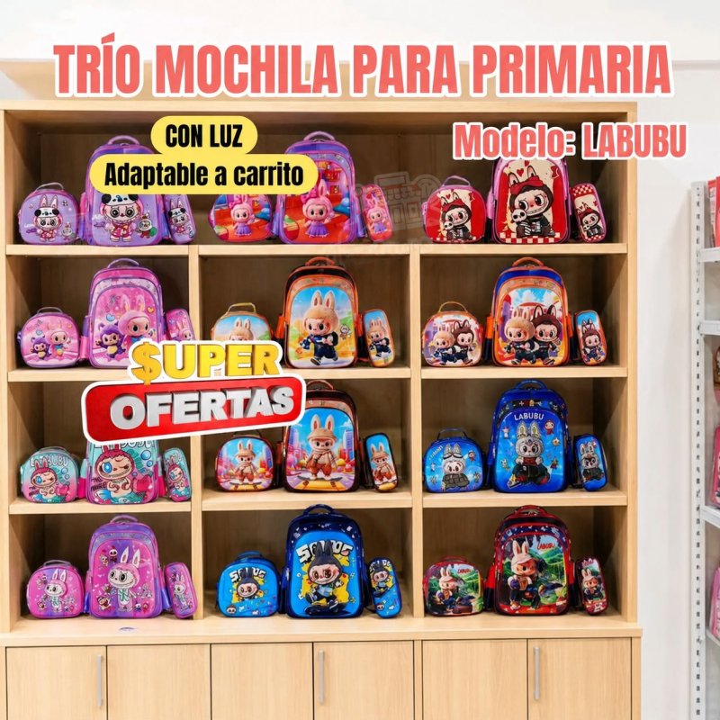 TRÍO MOCHILA LABUBU