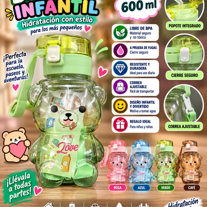 BOTELLA INFANTIL OSO