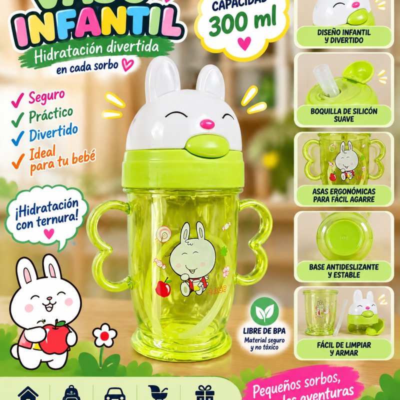 VASO INFANTIL CONEJO